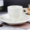 Abay European Style Bone China Coffee Cup & Saucer
