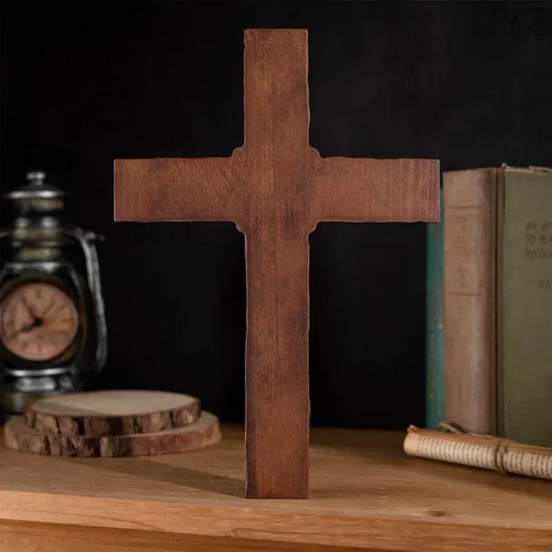 

Holy Cross Hanging Wooden Wall Decor, Home Church Room Decoration Gift 35x24x2.5cm