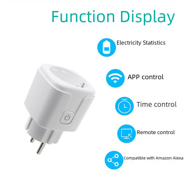 Tuya Smart Socket: Dual-Control 16A Plug with American, European, and Brazilian Compatibility