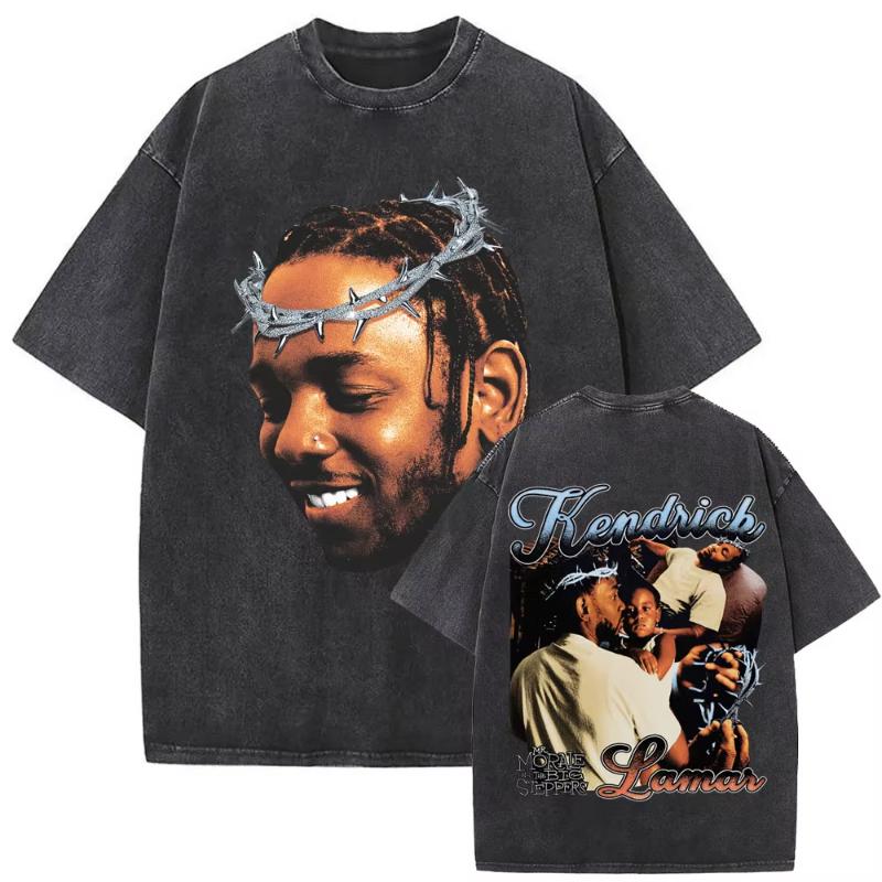 T-shirt Vintage Lavata Edizione Limitata Rapper Kendrick Lamar They Not Like Us Estate Unisex Donna Hip Hop Oversize Street Girocollo Maglietta