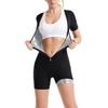 Women's European-American Sauna Sweat Body Shaper Yoga Suit, Short Sleeve, One-Piece