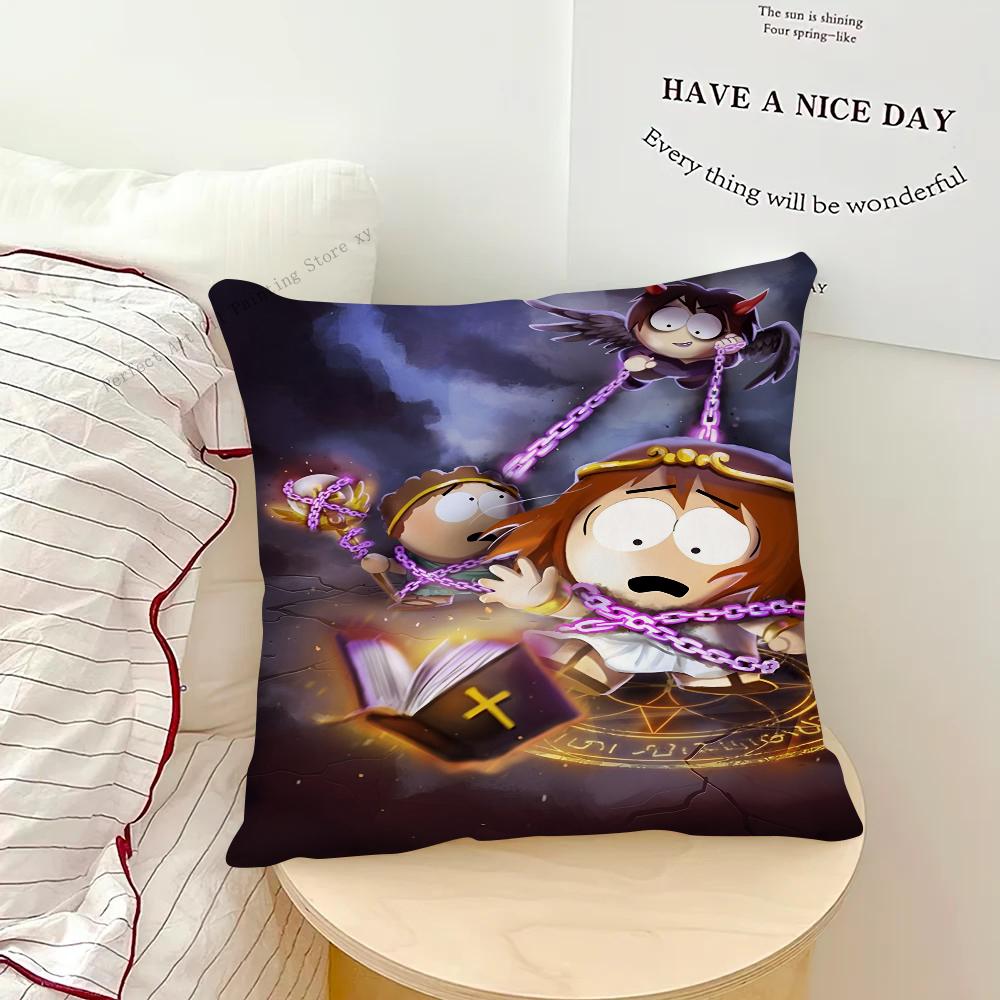 Cartoon S-South-h P-Park-k Pillow Case Square Pillow Bedroom Sofa Leisure Comfort Cushion Car Living Room Home Decoration