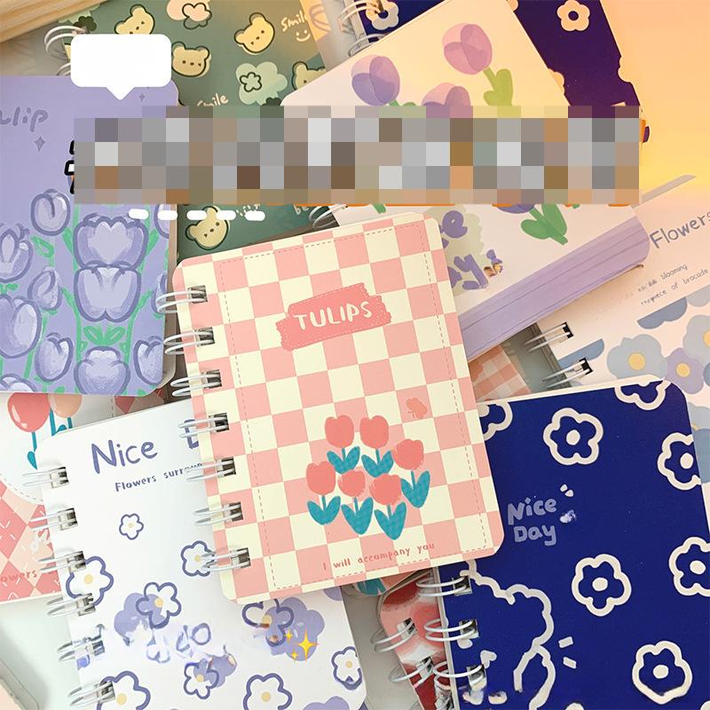 A7 Liten söt Kawaii fickanteckningsbok Blankfodrad anteckningsblock Mini Journal Memo Anteckningsblock för Student Traveller Skoltillbehör