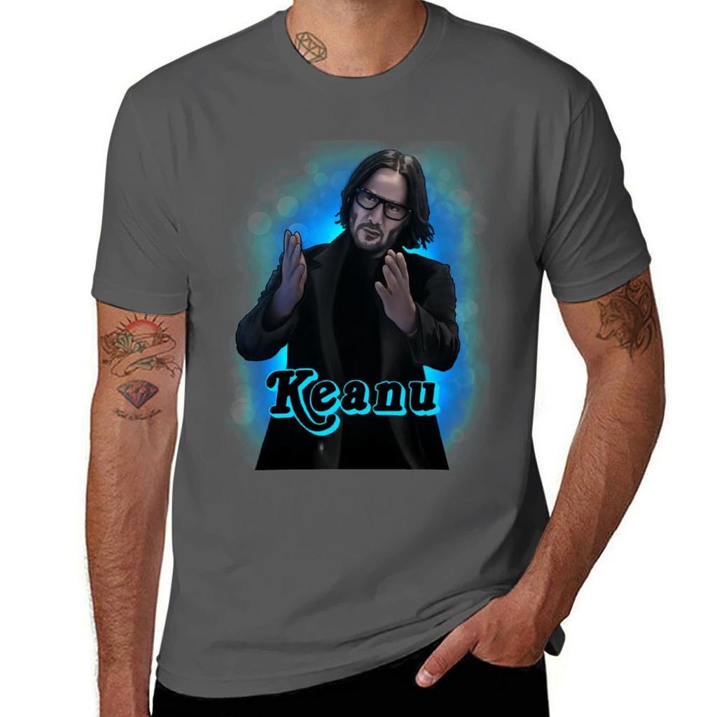 Keanu T-Shirt Sommer Mode Lässiges T-Shirt