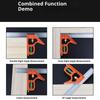 Stainless Steel 90/45 Degree Ruler High Precision Adjustable Combination Square Ruler Multi-Angle Measuring Tool for Woodworking