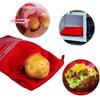 1 Stück wiederverwendbare Mikrowellen-Kartoffeltasche Rot Express Backkartoffelkocher Kochen Sie perfekte Kartoffeln in 4 Minuten Beutel