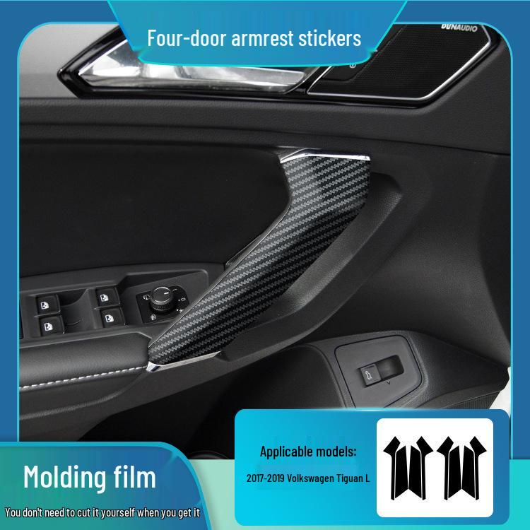 Volkswagen Tiguan 10-17 Innenraum Kohlefaser Kratz- & Trittschutz Konsole & Tür Kit