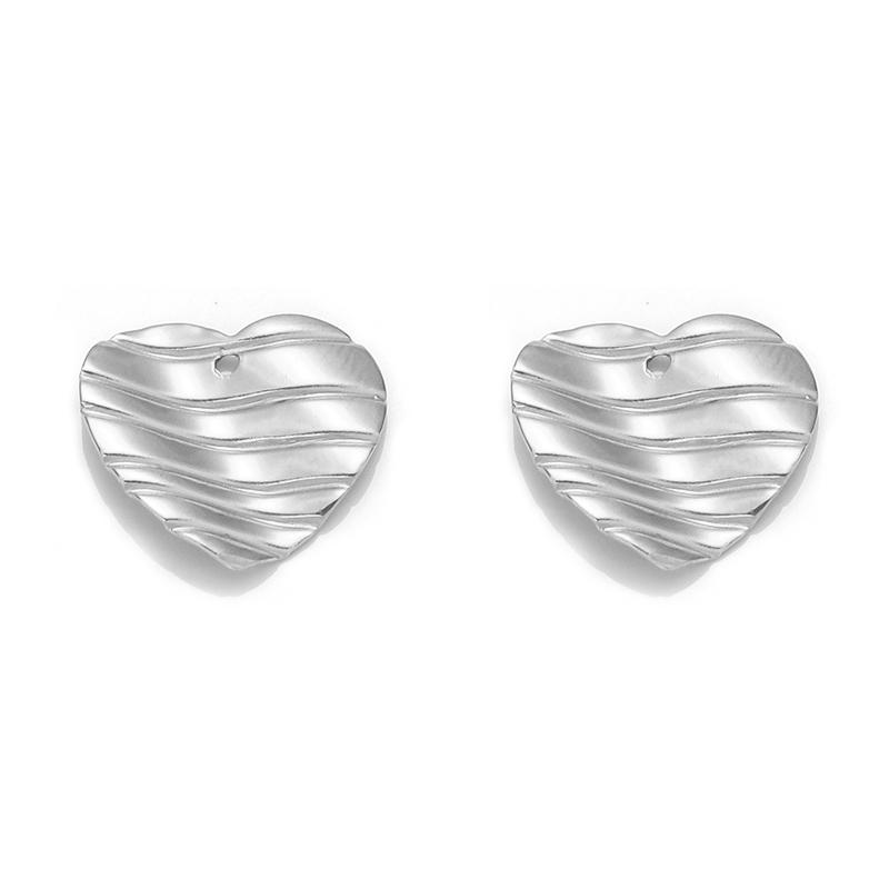 10Pcs/Lot Stainless Steel Earring Pendant Steel Gold Stripe Multi Size Style Pendant Diy Fashion Earhook Necklace Accessories