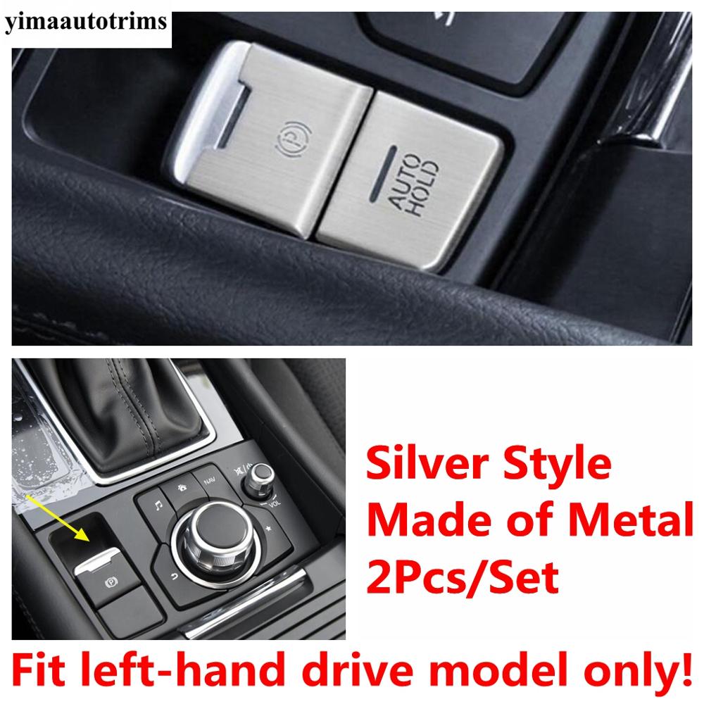 For Mazda CX-5 CX5 2017 -  Electrical Park Hand Brake Center Multimedia Knob Button Panel Cover Trim  Accessories Interior