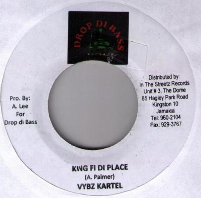 7inch Record VYBZ KARTEL / K-YOS - King Fi Di Place / Tight So NONE Drop Di Bass Re 2008 Jamaica Reggae, Ska & Dub Used