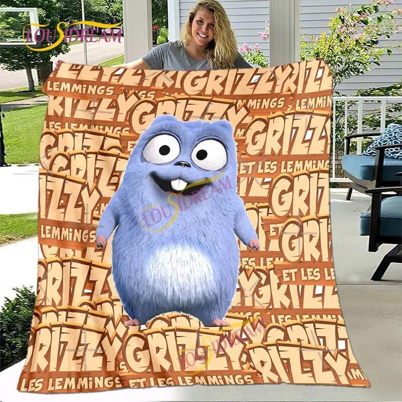 Cartoon 3D Druck Französisch Cartoon Flanell Mode Grizzy Und Die Lemminge Decke Kinder Erwachsene Decke Hause Büro Decke.