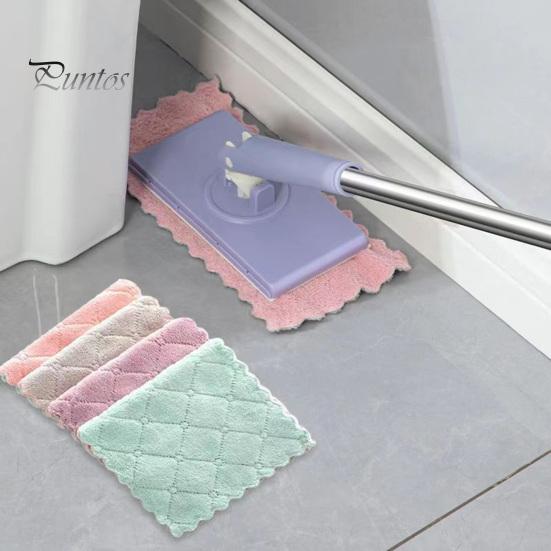 Flat Mop with Cloth Kitchen Bathroom House Mini Sweeper Mop with 360 Degree Rotation Dry Wet Easy Use Mop Household Cleaning Tool