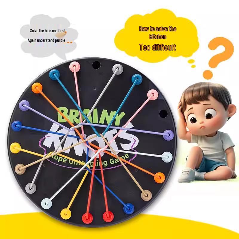 Children's Educational Rope Untying Game: Fun, Interactive Desktop Toy for Concentration and Parent-Child Engagement