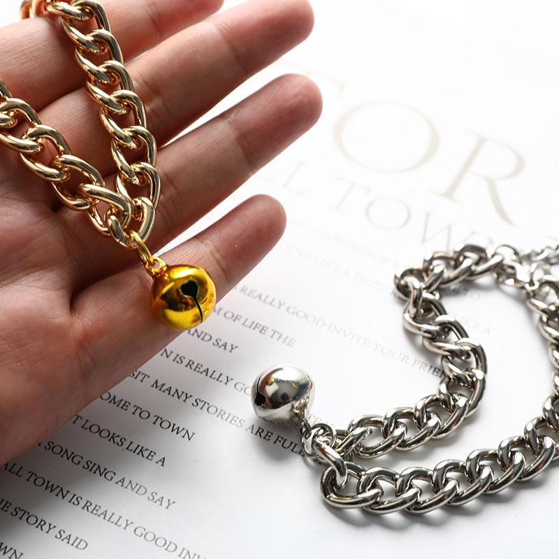 Hunde Training Halsband Katze Haustiere Cuban Link Dicke Kette Halskette Gold 6/8/10 Zoll