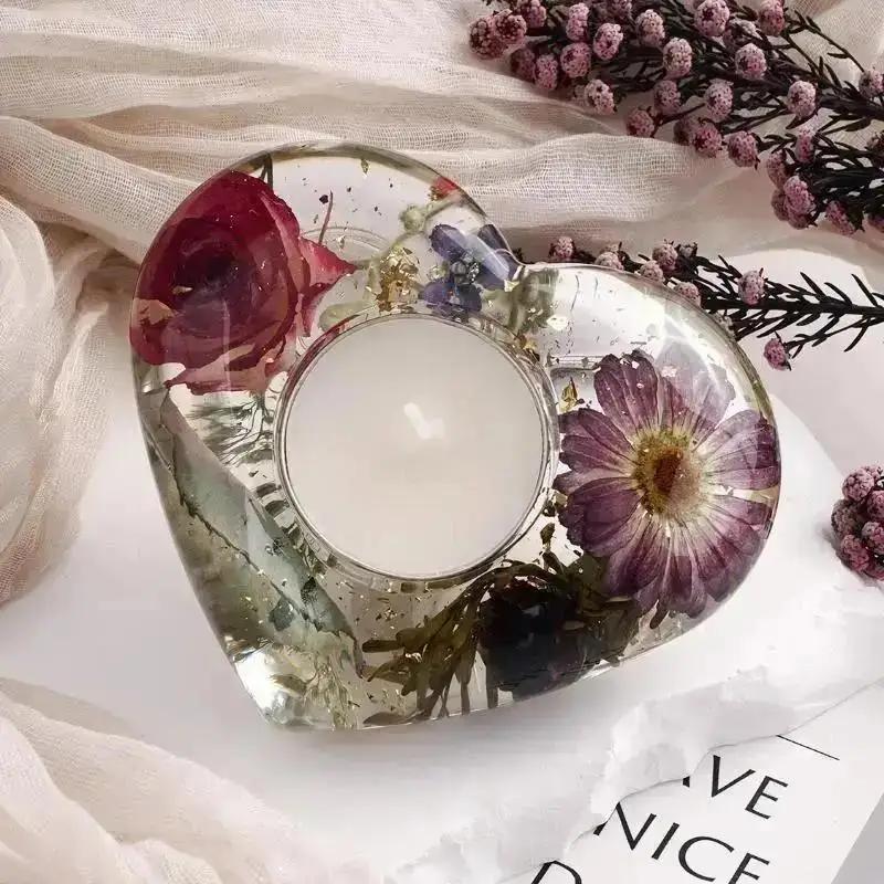 3D Candlestick Concrete Silicone Mold Star Moon Heart Shape Candle Holder Ornaments Cement Plaster Resin Craft Mould Home Decor