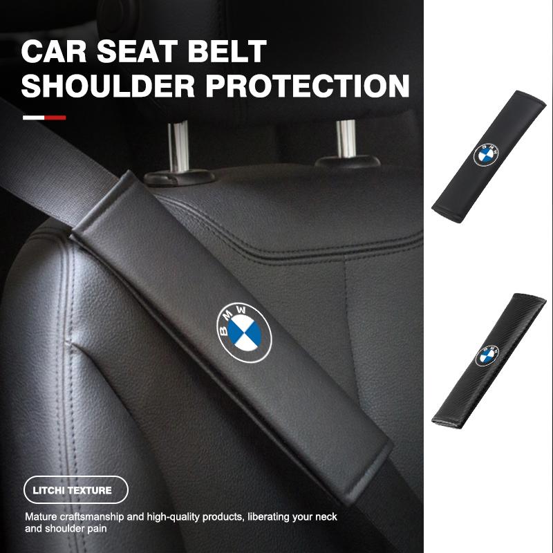YBSP8 Car Belts Covers Padding Carbon Fiber Belt Shoulder Accessories For BMW E46 E90 E60 F10 E39 F30 E36 E87 E90 E30 E53 F31 E92