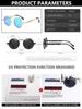 Metal Vintage Punk Style Sunglasses Men Retro Round Y2K Cyberpunk Women Sun Glasses Fashion Eyewear Gafas Sol Mujer UV400