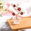 Rote Pflaumenblüte K9 Kristallglas Blumenornament Geburtstagsgeschenk Blume Beliebt Hochzeitsjubiläum Geschenk Hochzeitsgeschenk Tag Geschenk für Mutter Valentinstag