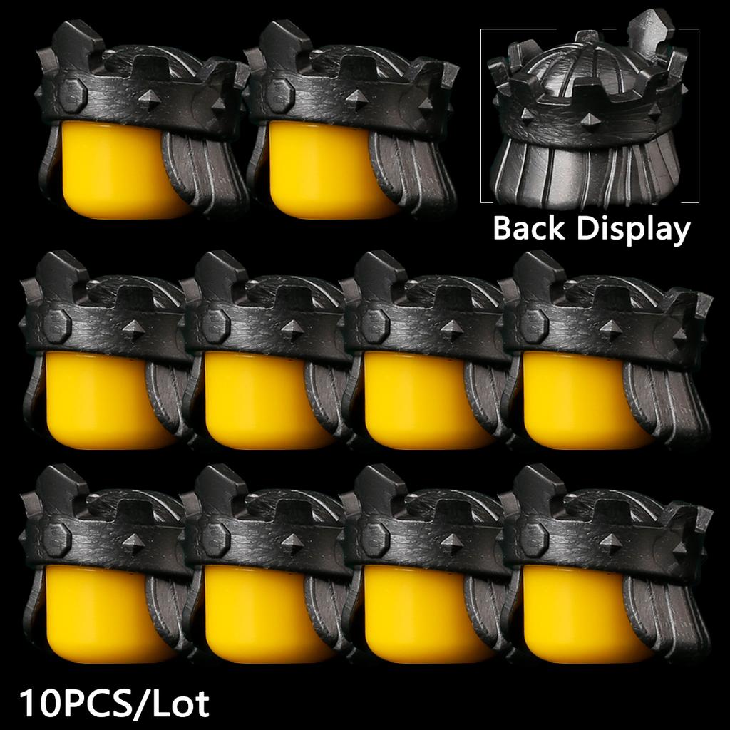 MOC Medieval Knights Helmets Building Blocks Kit Soldiers Army Accessories Bricks Toys Boys Gift