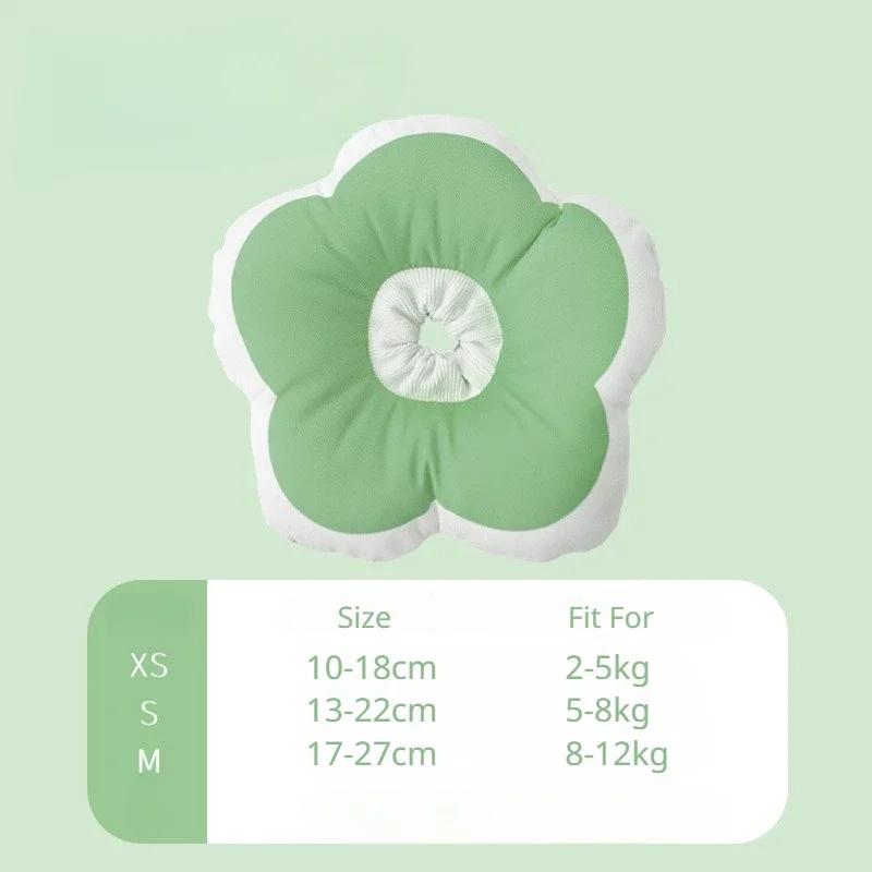 Waterproof Elizabeth Cat Collar Adjustable Neck Collar Cotton Pet Cone E-Collar with Cute Flower Pattern for Cat Dog Pet Collar