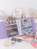A5 Wide Binder Macaroon Photocard Holder Kpop PU Leather Magnetic Edge Photo Card Collect Book 3inch 4grid Photo Album Korean