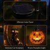 Festive Lawn Stakes Light Halloween Solar Garden Stake Light, Black Cat Pumpkin On Crescent Moon with Illuminated Path Markers for Hanging Lantern,