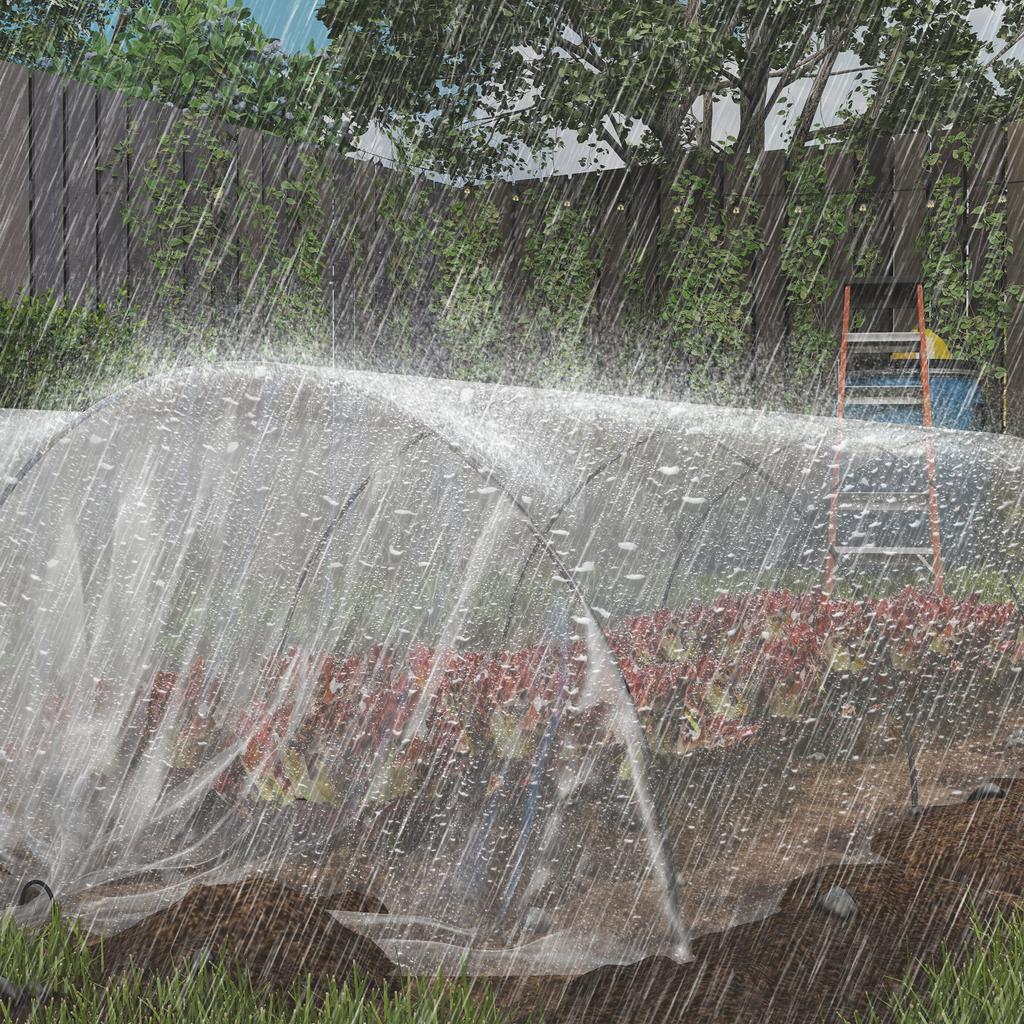 Greenhouse Cover Made of PE, Tarp for Covering Plants, UV Resistant, Waterproof, FILM ONLY 7 x 8 m