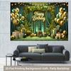 1 Piece of 2D Flat Plant Balloon Neon Birthday Polyester Photo Background Fabric Party Banner and Flag