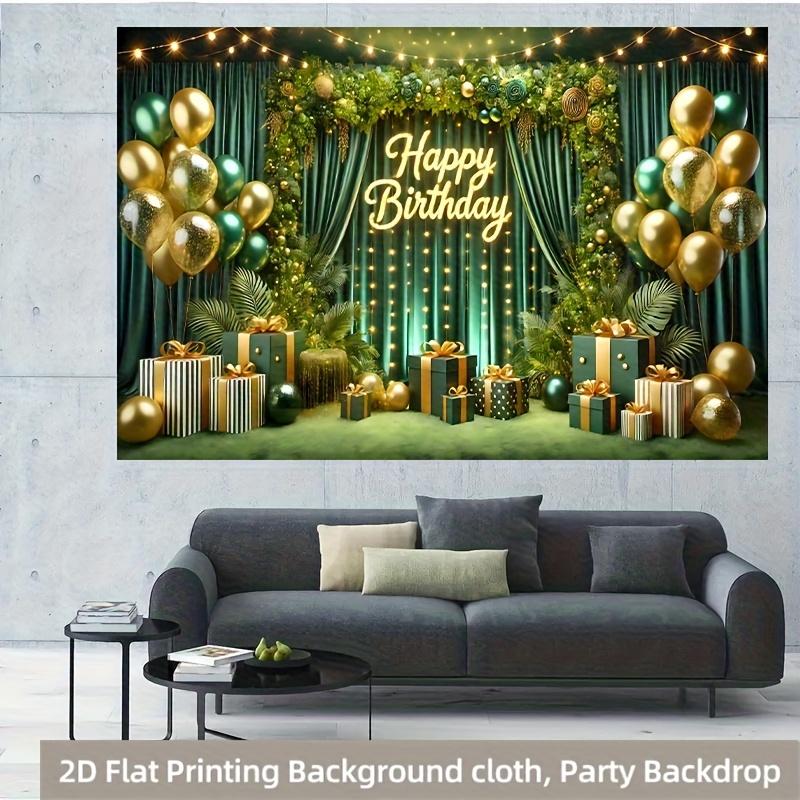1 Piece of 2D Flat Plant Balloon Neon Birthday Polyester Photo Background Fabric Party Banner and Flag