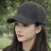 Thicken Plush Snapback Fuzzy Winter Peaked Cap Vintage Lamb Wool Baseball Cap  Outdoor