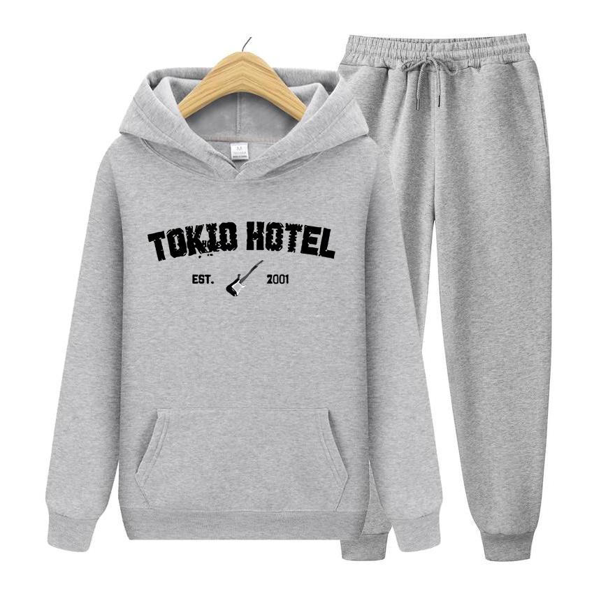 סט הודי לנשים שרוול ארוך הדפס טוקיו הוטל רוק ראפר קאוליץ' קז'ואל אוברסייז סווטשירט פולאובר בגדי יוניסקס