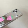 New 2026 Mirror Surface Pink Polka Dot Strawberry Phone Case For iPhone 17 Pro 16 15 14 17 Pro Max Shockproof Cover Girl