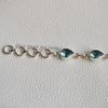 Natural Blue Topaz Bracelet, Handmade Bracelet for Women, 925 Sterling Silver Bracelet, Teardrop Topaz Bracelet, Wedding Bracelet