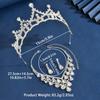 Amazon Bridal Wedding Set Full of Diamond Crown Necklace Earrings 3-Piece Wedding Toast Dress Accessories