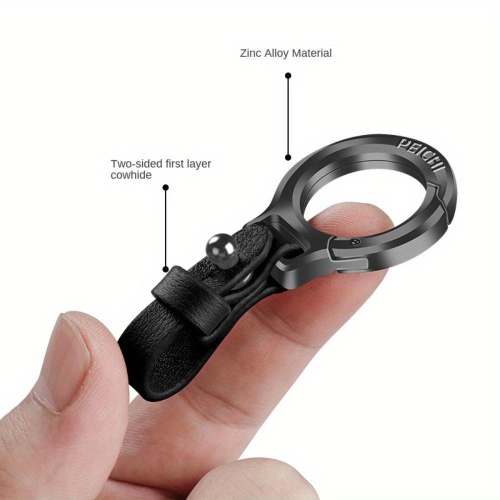 Leather Keychain Waist Belt Buckle Carabiner Car Key Holder Small Key Rings for Gift Outdoor Tool