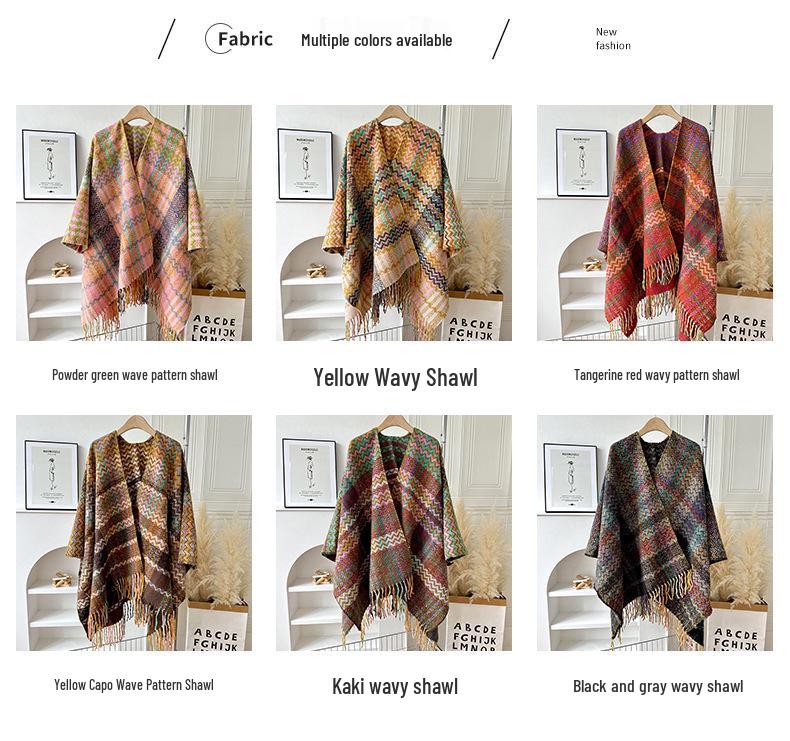 Sichuan Tibetischer Ethno-Schal Umhang: Damen High-End Warme Oberbekleidung