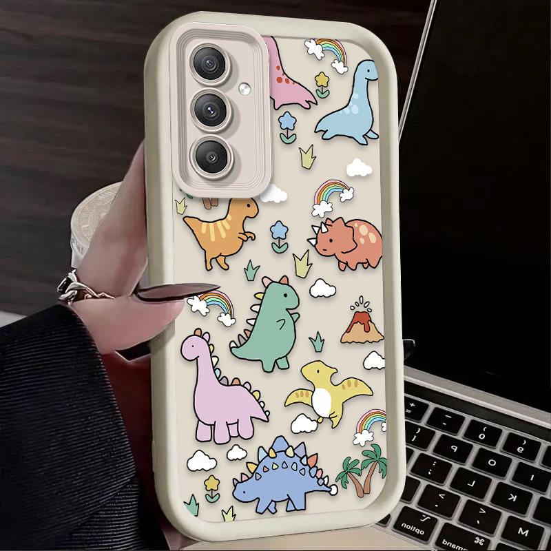 

Cute Cartoon Dinosaur Pattern Silicone for Samsung Galaxy S25 Ultra S24 S23 S22 S21 S20 FE S21 Plus A55 A54 A35 Protective Cover Samsung A15