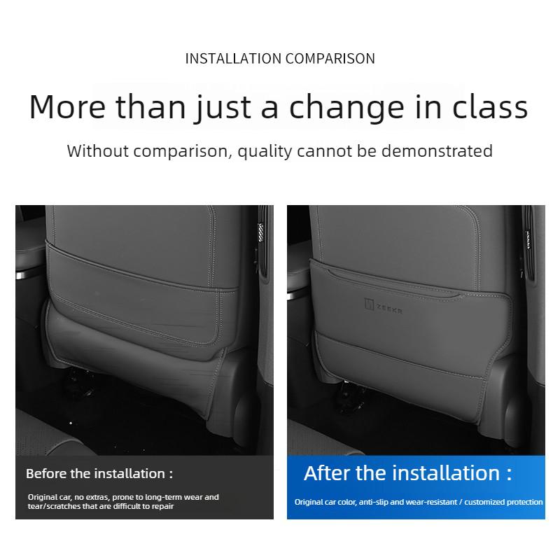 Fit For Zeekr 7X 2025 2026 Premium Car Black Rear Seat Back Protection Heavy Duty Durable Interior Kick Mat