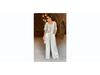European and American 2024 V-Neck Short-Sleeve Casual Wide-Leg Pants Set