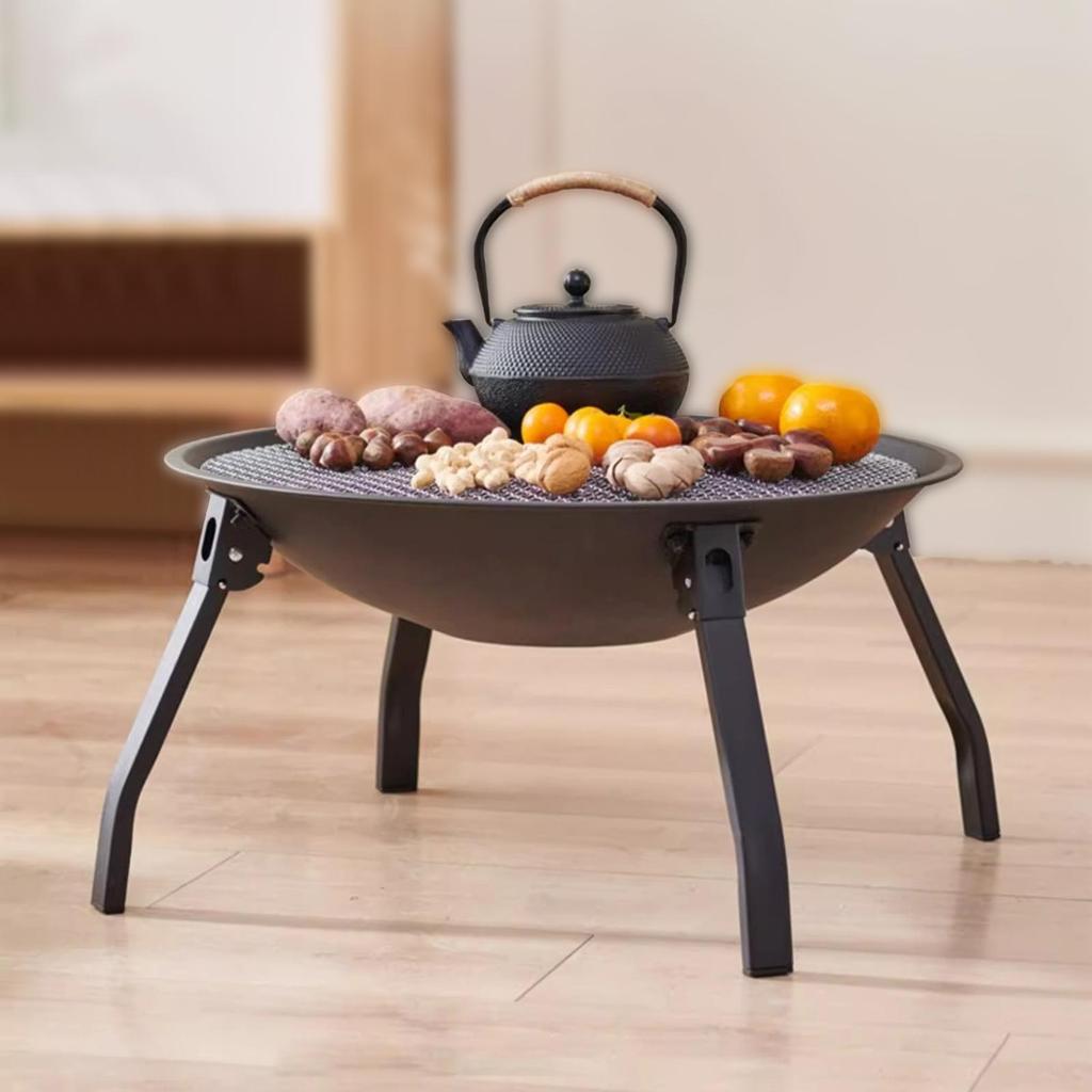 Charcoal Grill Wood Burning Firepit with Carry Bag BBQ for Outdoor Barbecue
