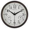 8.75 Inch Indoor Outdoor Analog Wall Clock Antique Bronze Thermometer Hygrometer Quartz Movement Lightweight Weather Resistant