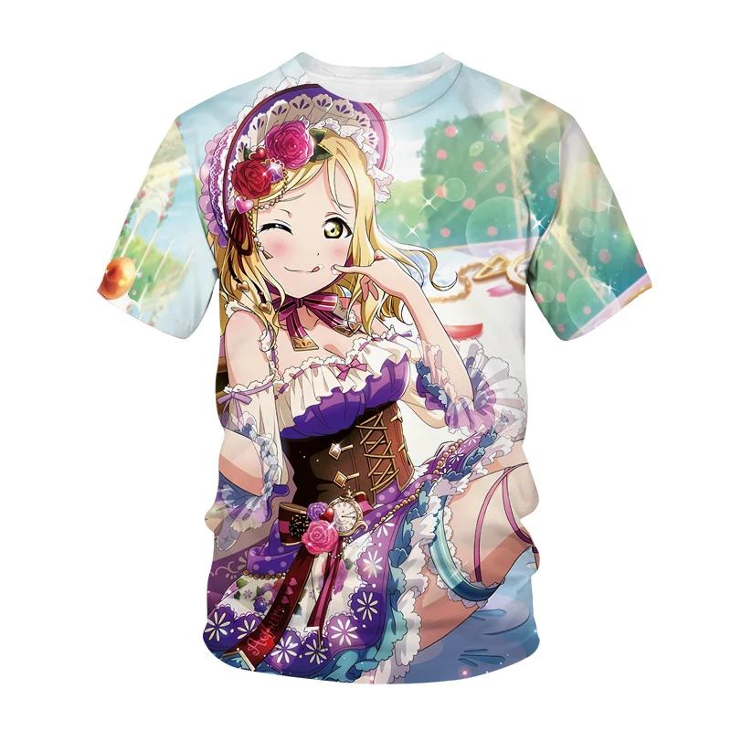 

Японский аниме Love Live Tees 3D Print Футболка Косплей мужчины Большие футболки Уличная одежда Футболки Harajuku Y2k Женская одежда 6XL