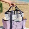 Handliche Strandtasche Große Kapazität Reise Badeanzug Aufbewahrungs-Organizer Tragbare Tote Tasche Schwimm-Netz Tasche für den Urlaub Neue Sporttasche