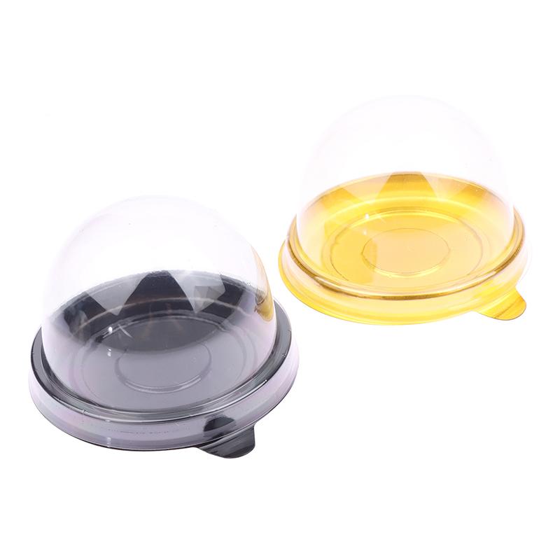 10Pcs Clear Plastic Mini Cupcake Boxes Muffin Pod Dome Container Muffin Boy για Γαμήλια Γενέθλια Διακοσμήσεις ψησίματος