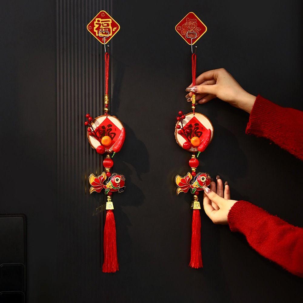New 2026 New Year Pendant Year of the Horse Red Lucky Spring Festival Decor Entrance Door Decor Festive Atmosphere