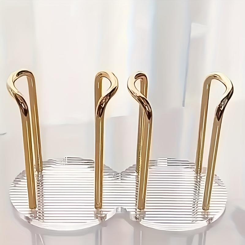 1PC Light Luxury Paper Cup Holder, Disposable Cup Picker, Desktop Storage, Acrylic Teacup, Commercial Water Cup Storage