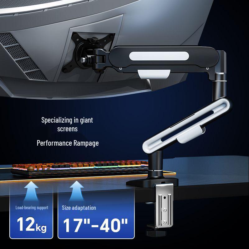Suport monitor de gaming reglabil cu braț rotativ și ridicător