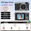Retro Mirrorless Digital Camera with Folding Selfie Screen, 16x Zoom, and Portable Recording.
