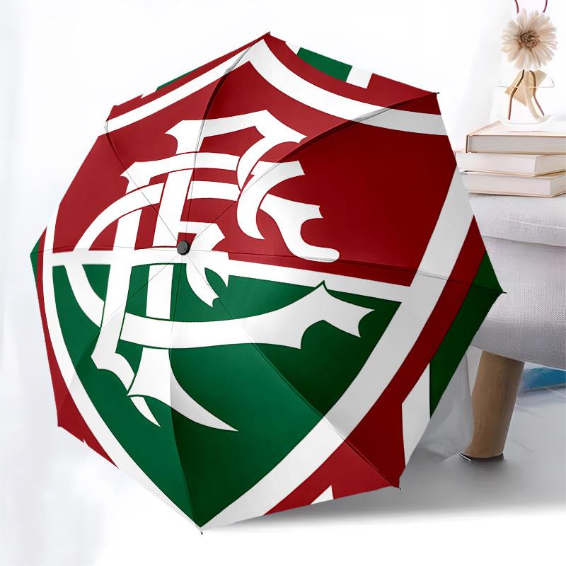 Flamengo, Badge Automatic Opening and Closing, 8 rib Structure Portable Umbrella, Suitable for Men and Women in All Seasons  Perfect Gift fo