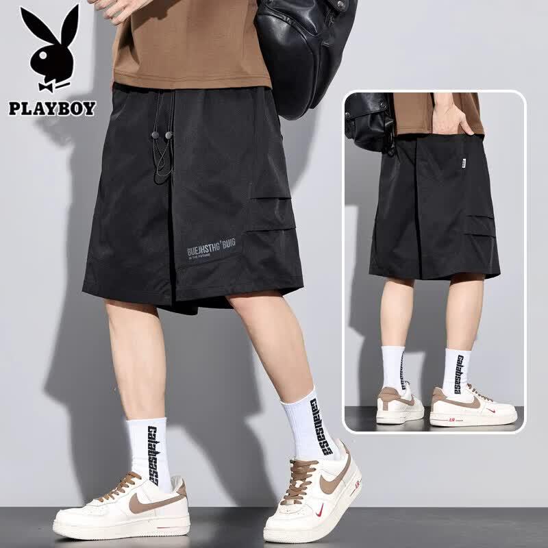 PLAYBOY Men's Ice Silk Cargo Shorts